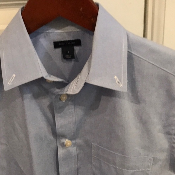 Boys Tommy Blue Dress Shirt - Picture 8 of 8